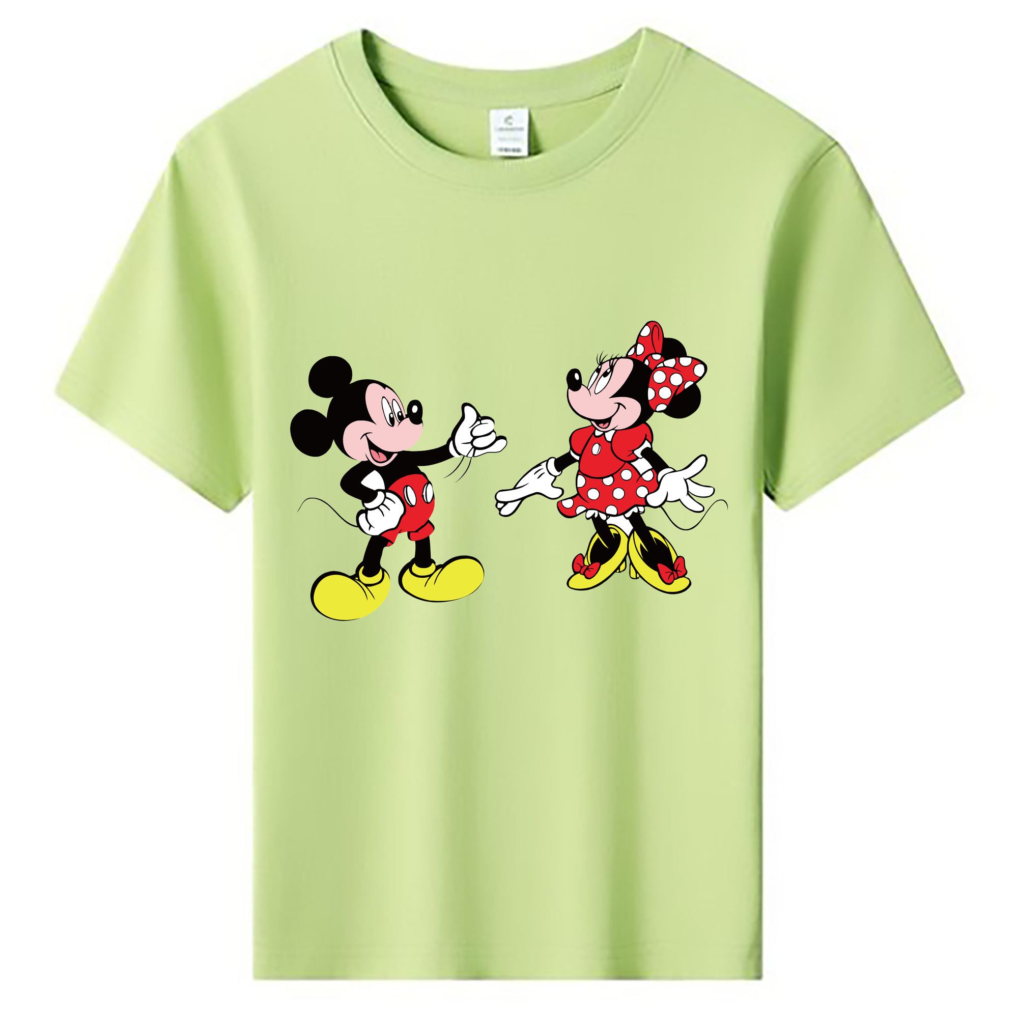 ミッキーマウス Mickey Mouse 綿100％キッズTシャツ（フロントプリント）